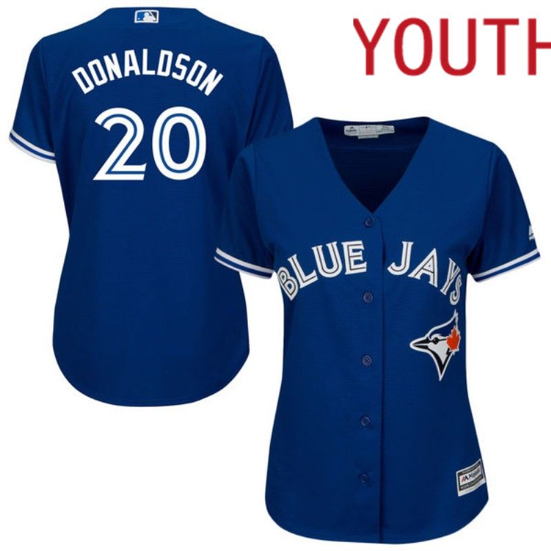 Youth Toronto Blue Jays #20 Donaldson Blue Nike Game 2024 MLB Jersey style 1